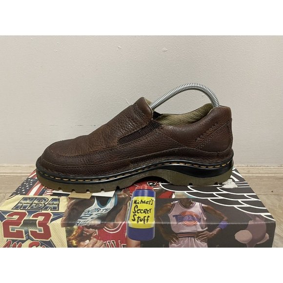 Dr. Martens Orson Pebbled Leather Slip On Loafer Brown Shoes Men's 7M 11198 - Picture 5 of 9